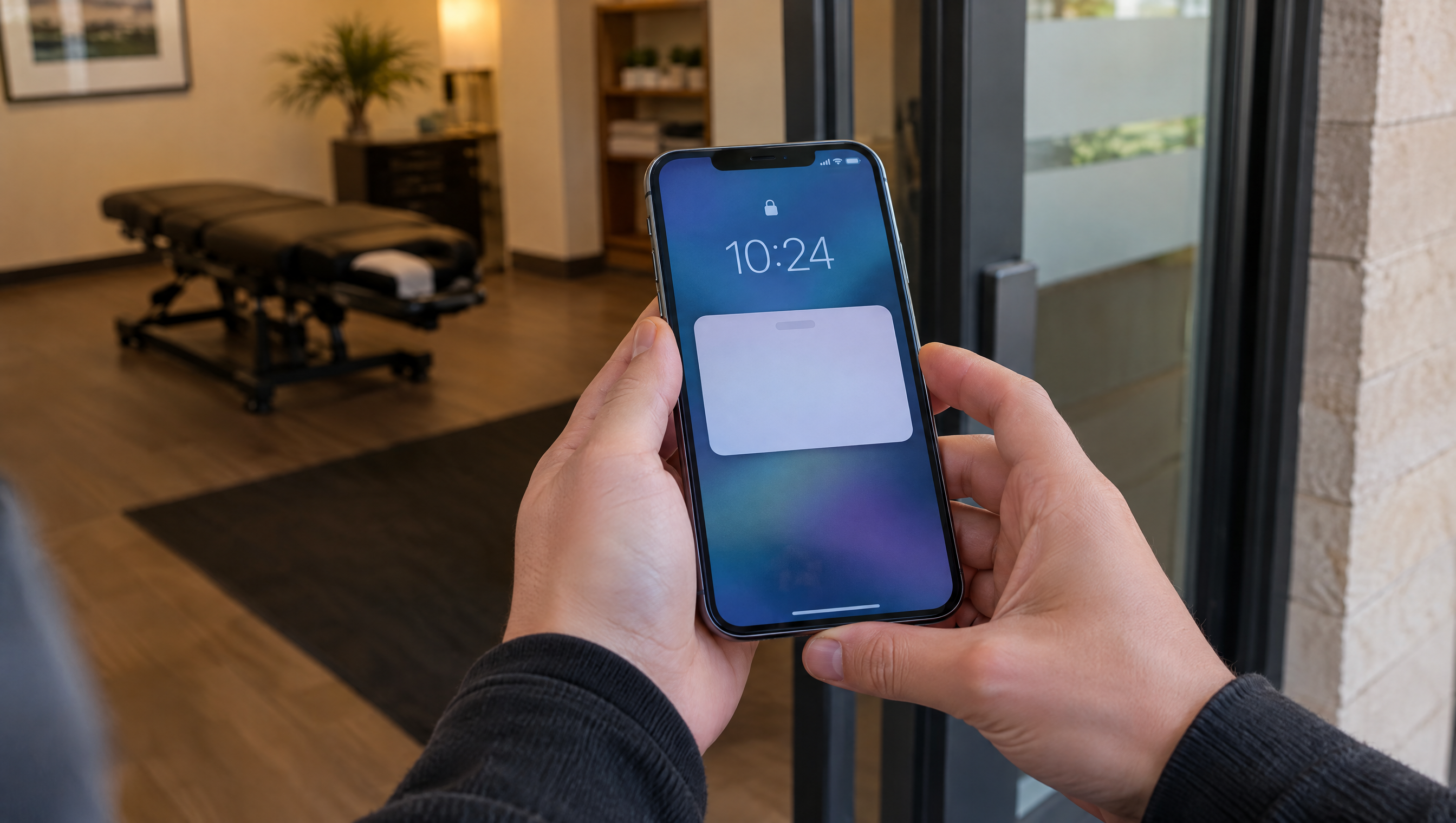 Person holding a visit-plan pass on their phone