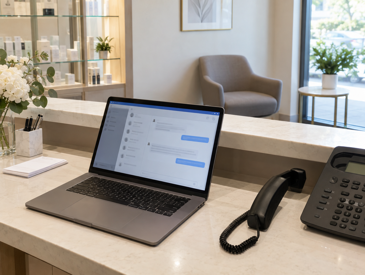 Website chat waiting while the desk is on the phone