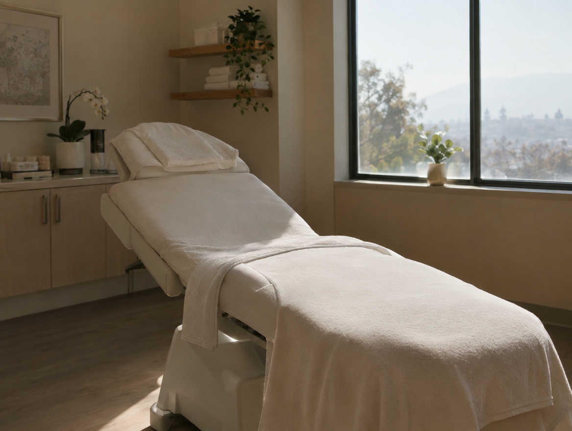 Empty morning treatment chair